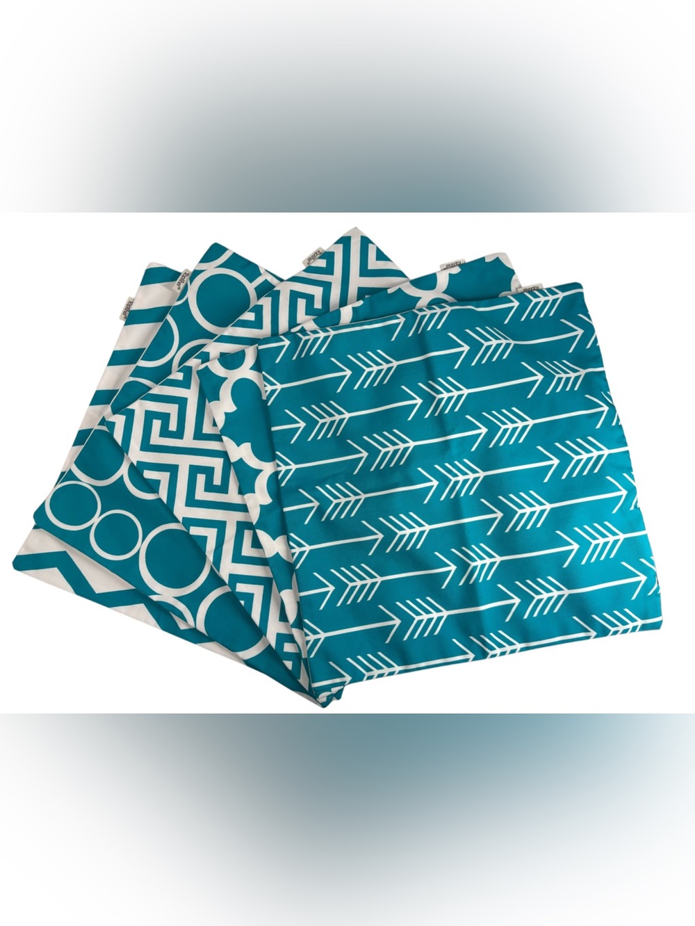 Beach Cottagecore Geometric Set of 5 Pillow Covers NWOT